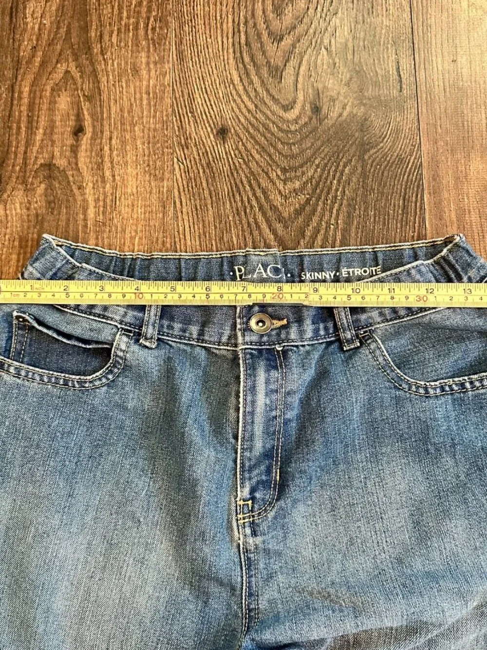 GUC 2 CHILDREN'S PLACE Boy's Skinny Denim Jeans, Light Gray & Blue, Size: 18
